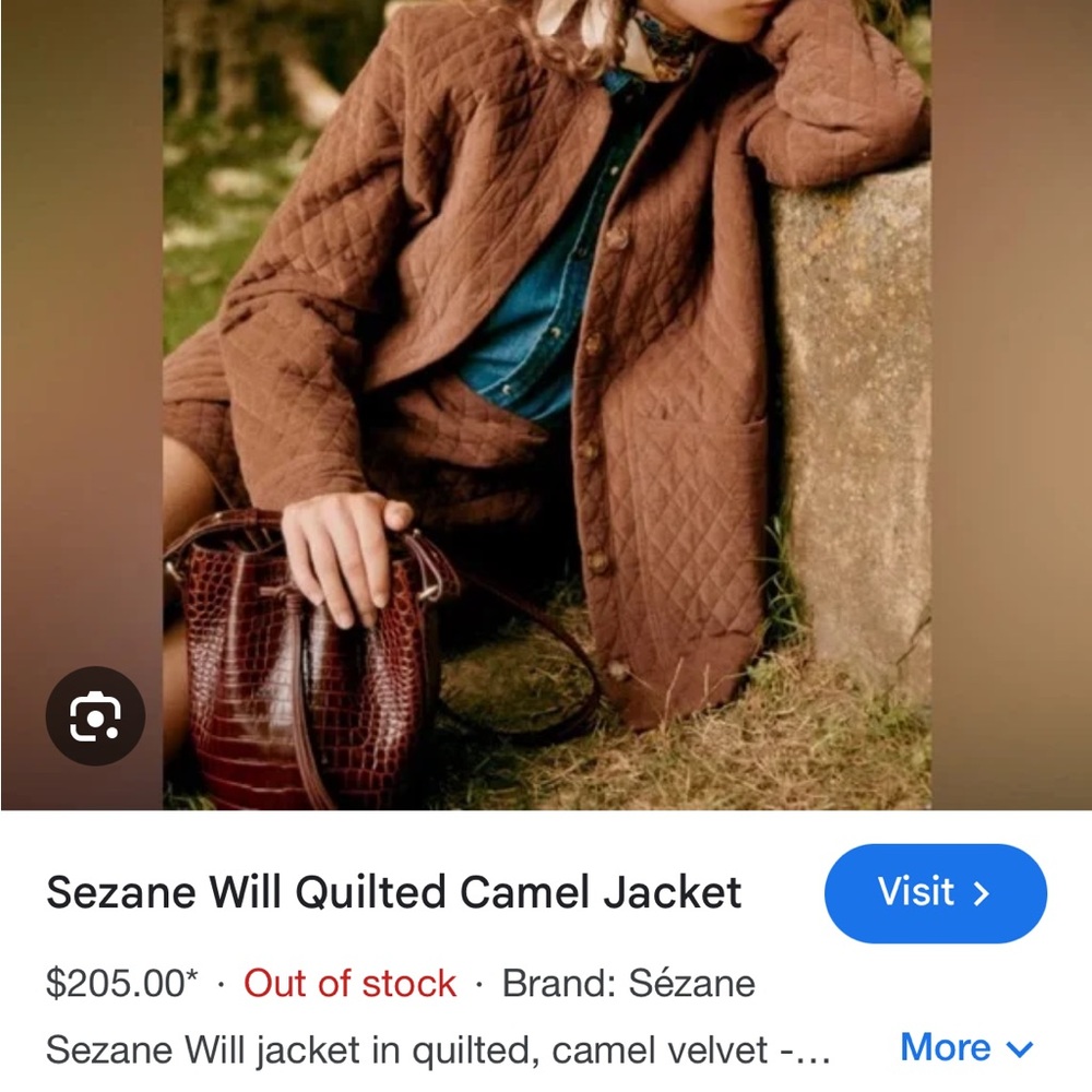 Sezane Brown Quilted Utility Jacket - image 4